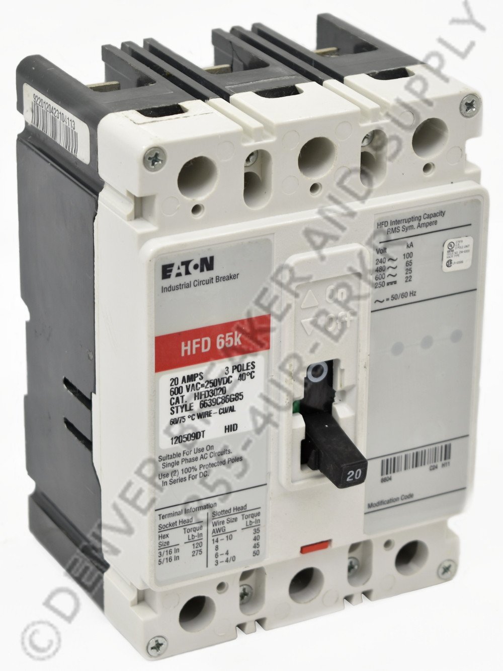 Cutler Hammer HFD3150 Circuit Breaker - Denver Breaker & Supply